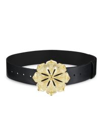 Shop Cynthia Rowley Leather Floral Buckle Belt at Saks Fifth Avenue