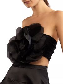 Shop Cynthia Rowley Organza Flower Bandeau Top at Saks Fifth Avenue