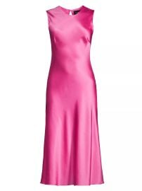 Shop Cynthia Rowley Silk Satin Sleeveless Midi-Dress at Saks Fifth Avenue