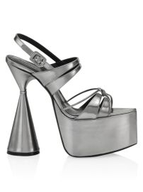 Shop DAccori Belle Metallic Leather Platform Sandals at Saks Fifth Avenue