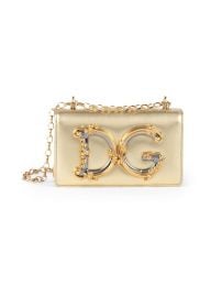 Shop DOLCEGABBANA DampG Girls Metallic Leather Crossbody Phone Case at Saks Fifth Avenue