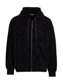 Shop DOLCEGABBANA Leopard-Print Flocked Zip Hoodie at Saks Fifth Avenue