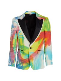 Shop DOLCEGABBANA Technical Sprayed Graffiti Tuxedo Jacket at Saks Fifth Avenue