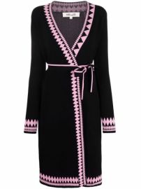 WornOnTV: Belle's black and pink knit wrap dress on Days of our Lives |  Martha Madison | Clothes and Wardrobe from TV