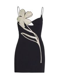 Shop David Koma Floral Appliqu Cutout Minidress at Saks Fifth Avenue