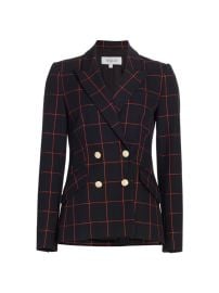 Shop Derek Lam 10 Crosby Ady Double-Breasted Windowpane Blazer at Saks Fifth Avenue