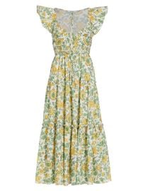 Shop Derek Lam 10 Crosby Anastasia Floral Ruched Maxi Dress at Saks Fifth Avenue