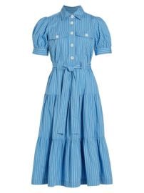 Shop Derek Lam 10 Crosby Buffy Striped Cotton Midi-Dress at Saks Fifth Avenue