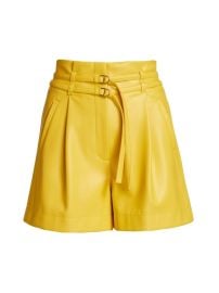 Shop Derek Lam 10 Crosby Double-Belt Faux Leather Shorts at Saks Fifth Avenue