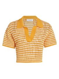 Shop Derek Lam 10 Crosby Merlin Knit Polo Top at Saks Fifth Avenue