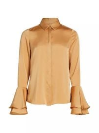 Shop Derek Lam 10 Crosby Selma Satin Button-Front Blouse at Saks Fifth Avenue