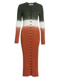 Shop Derek Lam 10 Crosby Tianna Button-Front Rib-Knit Dress at Saks Fifth Avenue