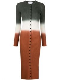 Shop Derek Lam 10 Crosby Tianna button-front rib knit dress with Express Delivery - at Farfetch