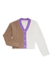 Shop Design History Little Girls amp Girls Cable Cardigan at Saks Fifth Avenue