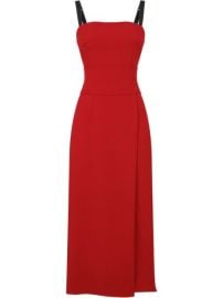 Shop Dolce amp Gabbana Cady slit midi dress with Express Delivery - at Farfetch