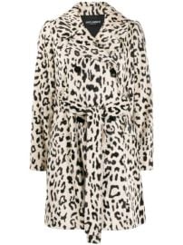 Shop Dolce amp Gabbana double-breasted leopard coat with Express Delivery - at Farfetch