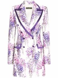 Shop Dolce amp Gabbana double-breasted wisteria print jacket with Express Delivery - at Farfetch