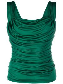 Shop Dolce amp Gabbana draped sleeveless top with Express Delivery - at Farfetch