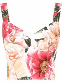 Shop Dolce amp Gabbana floral cropped top with Express Delivery - at Farfetch