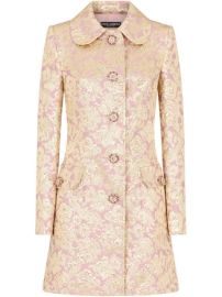 Shop Dolce amp Gabbana jacquard buttoned coat with Express Delivery - at Farfetch