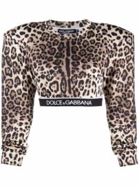 Shop Dolce amp Gabbana leopard-print jersey sweatshirt with Express Delivery - at Farfetch