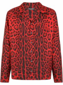 Shop Dolce amp Gabbana leopard-print long-sleeve silk shirt with Express Delivery - at Farfetch