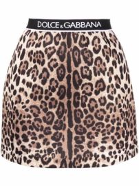 Shop Dolce amp Gabbana leopard-print mini skirt with Express Delivery - at Farfetch