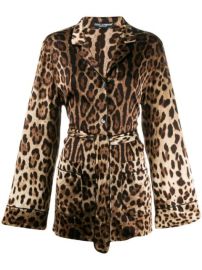 Shop Dolce amp Gabbana leopard-print satin pajama shirt with Express Delivery - at Farfetch