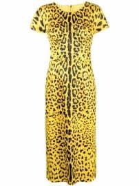 Shop Dolce amp Gabbana leopard-print short-sleeve pencil dress with Express Delivery - at Farfetch