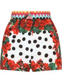 Shop Dolce amp Gabbana mix-print silk shorts with Express Delivery - at Farfetch