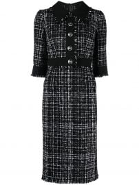 Shop Dolce amp Gabbana tweed mid dress with Express Delivery - at Farfetch