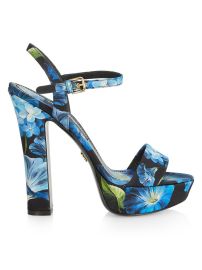 Shop DolceGabbana 85MM Floral Platform Sandals at Saks Fifth Avenue