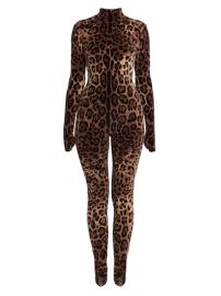 Shop DolceGabbana Cotton-Blend Leopard-Print Catsuit at Saks Fifth Avenue