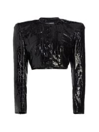 Shop DolceGabbana Croc-Embossed Cropped Jacket at Saks Fifth Avenue