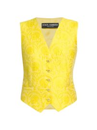 Shop DolceGabbana Floral Embroidered Vest Saks Fifth Avenue at Saks Fifth Avenue