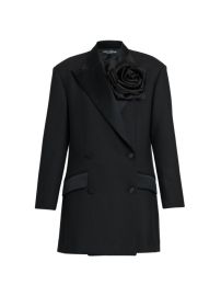 Shop DolceGabbana Flower Wool Tuxedo Jacket at Saks Fifth Avenue