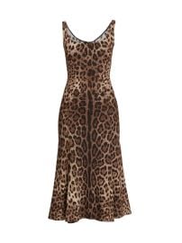 Shop DolceGabbana Leopard-Print A-Line Midi-Dress at Saks Fifth Avenue