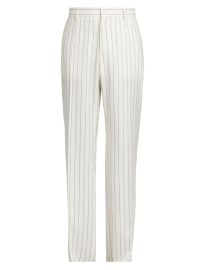 Shop DolceGabbana Pinstriped Wool Straight-Leg Pants at Saks Fifth Avenue