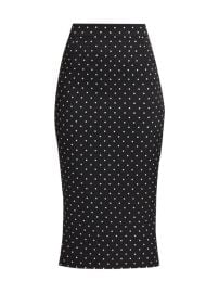 Shop DolceGabbana Polka Dot Silk Charmeuse Pencil Skirt at Saks Fifth Avenue