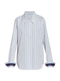 Shop Dries Van Noten Celina Striped Cotton Shirt at Saks Fifth Avenue