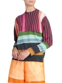 Shop Dries Van Noten Colorblock Abstract Stripe Sweater at Saks Fifth Avenue