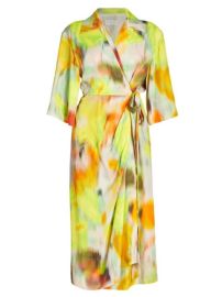 Shop Dries Van Noten Darola Dyed Wrap Dress at Saks Fifth Avenue