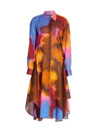 Shop Dries Van Noten Dras Convertible Painterly Shirtdress at Saks Fifth Avenue