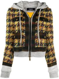 Shop Dsquared2 hooded tweed jacket with Express Delivery - at Farfetch