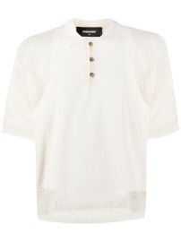 Shop Dsquared2 mesh-insert short sleeved polo shirt with Express Delivery - at Farfetch