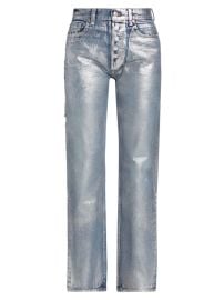 Shop EB Denim Foil High-Rise Straight-Leg Jeans at Saks Fifth Avenue