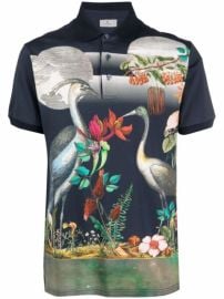 Shop ETRO Heron print polo shirt with Express Delivery - at Farfetch