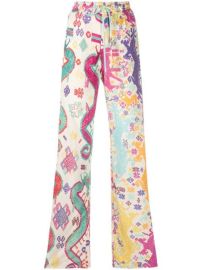 Shop ETRO geometric-print wide leg trousers with Express Delivery - at Farfetch