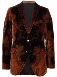 Shop ETRO paisley-print velvet blazer with Express Delivery - at Farfetch