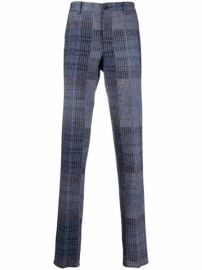 Shop ETRO woven-check tailored trousers with Express Delivery - at Farfetch